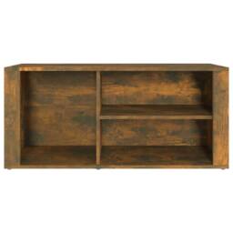 Berkfield Home Shoe Cabinet Smoked Oak 100x35x45 cm Engineered Wood in Brown - Size: 100 x 35 x 45 cm - thumbnail 5