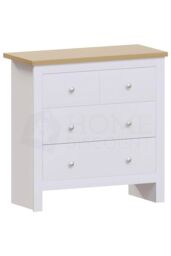Home Discount Vida Designs Arlington 2+2 Drawer Chest Storage Bedroom Furniture in White - thumbnail 6