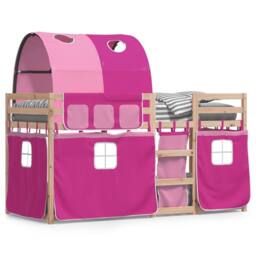 Berkfield Home Bunk Bed without Mattress Pink 80x200 cm Solid Wood Pine