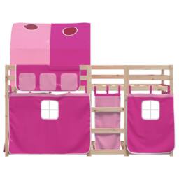 Berkfield Home Bunk Bed without Mattress Pink 80x200 cm Solid Wood Pine - thumbnail 5