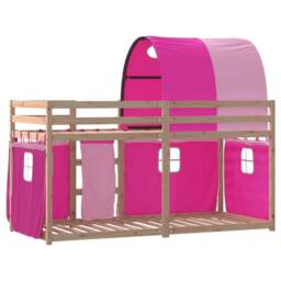 Berkfield Home Bunk Bed without Mattress Pink 80x200 cm Solid Wood Pine - thumbnail 7