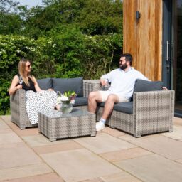 Monstershop Rattan Modular 6 Piece Furniture Set - Grey - thumbnail 5