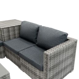 Monstershop Rattan Modular 6 Piece Furniture Set - Grey - thumbnail 7