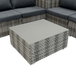 Monstershop Rattan Modular 6 Piece Furniture Set - Grey - thumbnail 8
