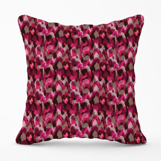 Warren Reed - Designer Modern Pink Animal Print Outdoor Cushion - Size: 45 cm x 45 cm - image 1