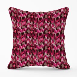 Warren Reed - Designer Modern Pink Animal Print Outdoor Cushion - Size: 45 cm x 45 cm - thumbnail 1