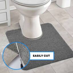 Nicoman Spaghetti Loofah Anti Slip Shower Mat - Heart - 100cm x 40cm in Grey - Size: 100 cm x 40 cm - thumbnail 5