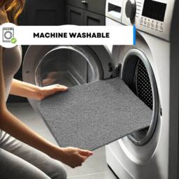 Nicoman Spaghetti Loofah Anti Slip Shower Mat - Heart - 100cm x 40cm in Grey - Size: 100 cm x 40 cm - thumbnail 7