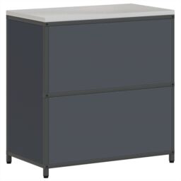 Berkfield Home Kitchen Storage Cabinet with Shelf with Storage with Door Anthracite Steel - thumbnail 8