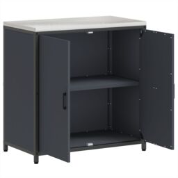 Berkfield Home Kitchen Storage Cabinet with Shelf with Storage with Door Anthracite Steel - thumbnail 5