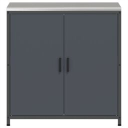 Berkfield Home Kitchen Storage Cabinet with Shelf with Storage with Door Anthracite Steel - thumbnail 6