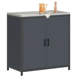 Berkfield Home Kitchen Storage Cabinet with Shelf with Storage with Door Anthracite Steel - thumbnail 3