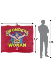 Warner Brothers Wonder Woman Officially Licensed Silky Touch Super Soft Throw Blanket 152 x 127 cm in White - thumbnail 5