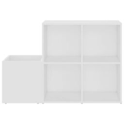 Berkfield Home Hall Shoe Cabinet White 105x35.5x70 cm Engineered Wood - thumbnail 5