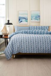 Lobster Creek Small Fish 100% Cotton Duvet Cover Set in Blue - Size: King - thumbnail 2