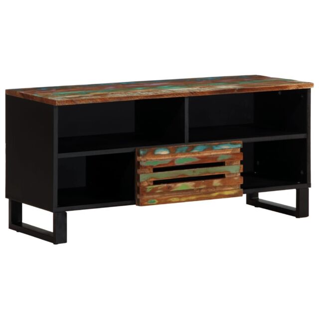 Berkfield Home TV Cabinet 100x34x46 cm Solid Wood Acacia - Size: 100 x 34 x 46 cm