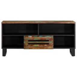 Berkfield Home TV Cabinet 100x34x46 cm Solid Wood Acacia - Size: 100 x 34 x 46 cm - thumbnail 2
