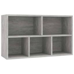Berkfield Home Book Cabinet/Sideboard Concrete Grey 50x25x80 cm Engineered Wood - Size: 50 x 25 x 80 cm - thumbnail 8