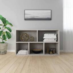 Berkfield Home Book Cabinet/Sideboard Concrete Grey 50x25x80 cm Engineered Wood - Size: 50 x 25 x 80 cm - thumbnail 6