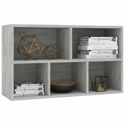 Berkfield Home Book Cabinet/Sideboard Concrete Grey 50x25x80 cm Engineered Wood - Size: 50 x 25 x 80 cm - thumbnail 7