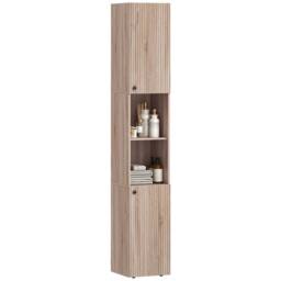 Havendro Tall Bathroom Cabinet with Adjustable Shelves, Natural