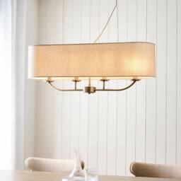 Pagazzi Marston Satin Nickel Pendant in Cream