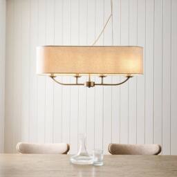 Pagazzi Marston Satin Nickel Pendant in Cream - thumbnail 3