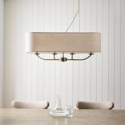 Pagazzi Marston Satin Nickel Pendant in Cream - thumbnail 2