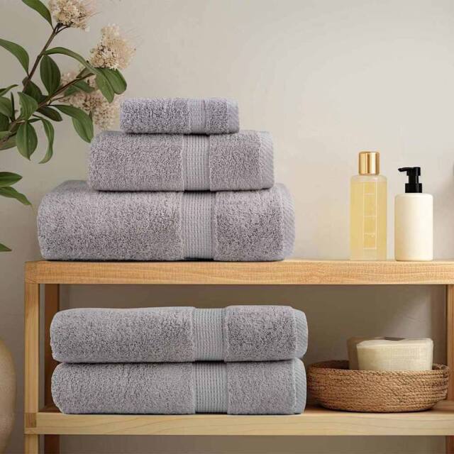 Berkfield Home Soft 12 Piece Premium Towel Set SOLUND Grey 600 gsm - image 1