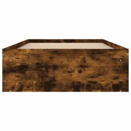Berkfield Home Bed Frame Smoked Oak 100x200 cm in Brown - thumbnail 6