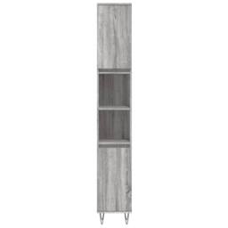 Berkfield Home Bathroom Cabinet Grey Sonoma 30x30x190 cm Engineered Wood - Size: 30 x 30 x 190 cm - thumbnail 5