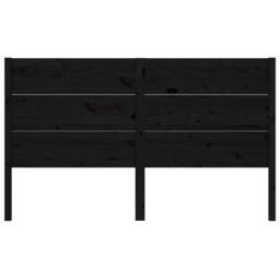 Berkfield Home Headboard Black 126x4x100 cm Solid Wood Pine - Size: 126 x 4 x 100 cm - thumbnail 1