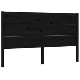 Berkfield Home Headboard Black 126x4x100 cm Solid Wood Pine - Size: 126 x 4 x 100 cm - thumbnail 3