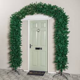 Samuel Alexander 8ft Double Door Green Christmas Tree Arch with 2000 Tips - thumbnail 2