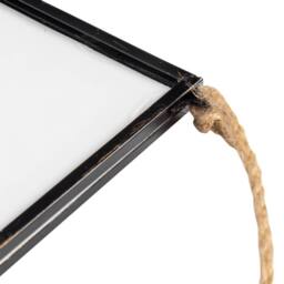 "Nicola Spring 5x Hanging Metal Photo Frames - 5"" x 7"" - Picture Frame Wall Mounted Frame with Rope in Black" - thumbnail 4