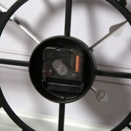 Home Garden Direct EOS - Skeleton Wall Clock with Roman Numerals - 40x40 - Black/Grey in Black - thumbnail 6