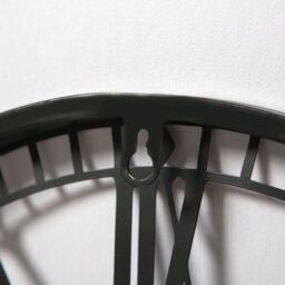 Home Garden Direct EOS - Skeleton Wall Clock with Roman Numerals - 40x40 - Black/Grey in Black - thumbnail 5