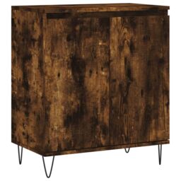Berkfield Home Sideboard Smoked Oak 60x35x70 cm Engineered Wood in Brown - Size: 60 x 35 x 70 cm - thumbnail 2
