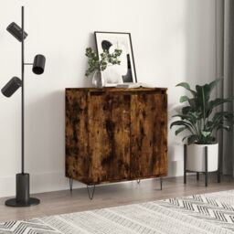 Berkfield Home Sideboard Smoked Oak 60x35x70 cm Engineered Wood in Brown - Size: 60 x 35 x 70 cm - thumbnail 1