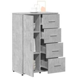 Berkfield Home Sideboard Concrete Grey 60x31x84 cm Engineered Wood - Size: 60 x 31 x 84 cm - thumbnail 4