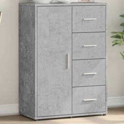 Berkfield Home Sideboard Concrete Grey 60x31x84 cm Engineered Wood - Size: 60 x 31 x 84 cm - thumbnail 2