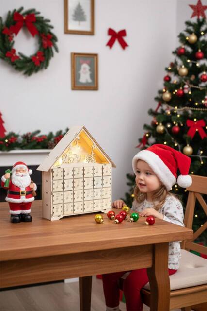 DIY Old Man Deer Small House Calendar Cabinet in Natural - image 1