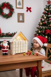 DIY Old Man Deer Small House Calendar Cabinet in Natural - thumbnail 1
