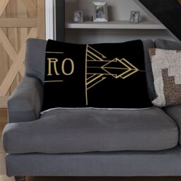 Benjamin Tate Design Art Deco Retro Blanket in Natural - Size: 120 cm x 150 cm - thumbnail 2