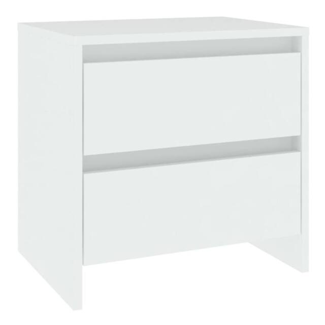 Berkfield Home Bedside Cabinet White 45x34.5x44.5 cm Engineered Wood - image 1