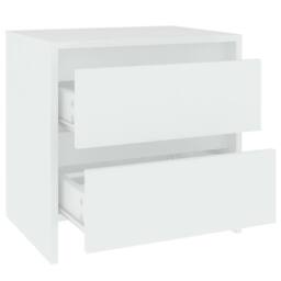 Berkfield Home Bedside Cabinet White 45x34.5x44.5 cm Engineered Wood - thumbnail 4