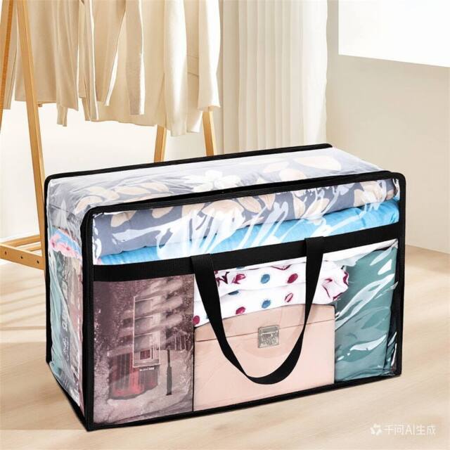 Kelvenix 4pcs Clear PVC Zipped Storage Bags for Clothing & Bedding - image 1