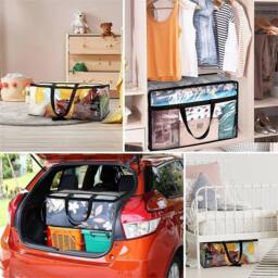 Kelvenix 4pcs Clear PVC Zipped Storage Bags for Clothing & Bedding - thumbnail 3