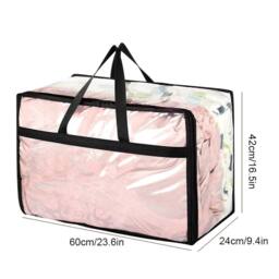 Kelvenix 4pcs Clear PVC Zipped Storage Bags for Clothing & Bedding - thumbnail 2