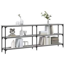 Berkfield Home Console Table Grey Sonoma 200x29x75 cm Engineered Wood - Size: 200 x 29 x 75 cm - thumbnail 3